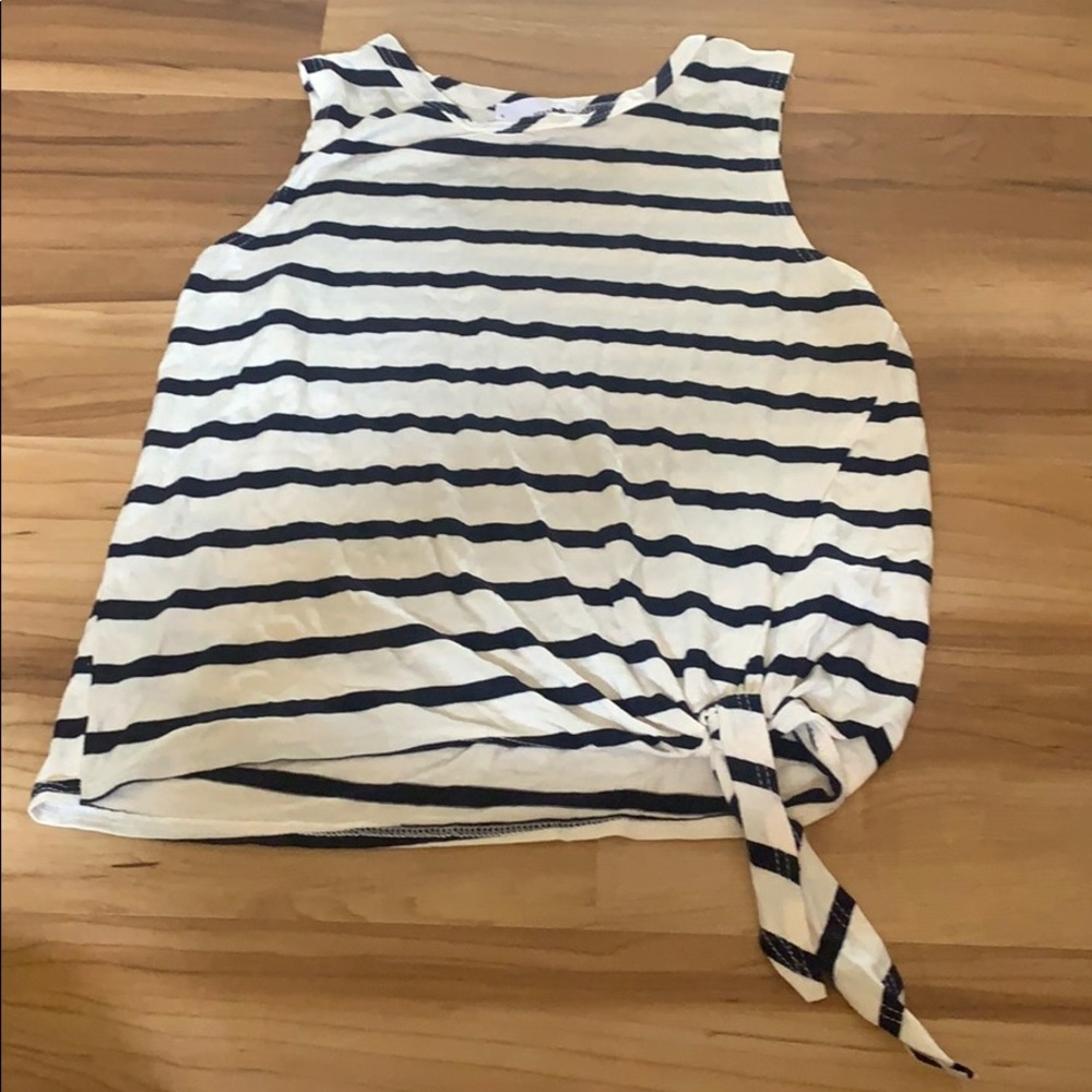 Blue striped tang top